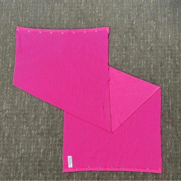 Ivivva by Lululemon Village Chill Scarf Infinity w Snaps Pink Stripes - Picture 6 of 7